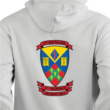 Load image into Gallery viewer, 2nd Bn 5th Marines USMC Unit hoodie, 2dBn 5th Marines logo sweatshirt, USMC gift ideas, Marine Corp gifts women or men, USMC unit logo gear, USMC unit logo sweatshirts 
