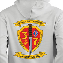 Load image into Gallery viewer, 3rd Bn 7th Marines USMC Unit hoodie, 3d Bn 7th Marines logo sweatshirt, USMC gift ideas for men, Marine Corp gifts men or women 3rd Bn 7th Marines
