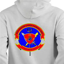 Load image into Gallery viewer, 26th Marine Expeditionary Unit USMC Unit hoodie, 26th MEU USMC Unit Logo sweatshirt, USMC gift ideas, Marine Corp gifts women or men, USMC unit logo gear, USMC unit logo sweatshirts 
