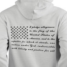 Load image into Gallery viewer, Pledge of Allegiance hoodie patriotic apparel gifts for veterans
