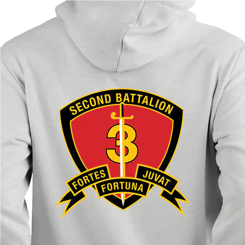 2nd Bn 3rd Marines USMC Unit hoodie, 2dBn 3rd Marines logo sweatshirt, USMC gift ideas, Marine Corp gifts women or men, USMC unit logo gear, USMC unit logo sweatshirts 