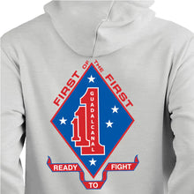Load image into Gallery viewer, 1stBn 1st Marines USMC Unit hoodie, First Battalion First Marines (1/1) logo sweatshirt, USMC gift ideas for men, Marine Corp gifts men or women 1stBn 1st Marines
