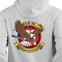 Load image into Gallery viewer, Combat Logistics Battalion 31 USMC Unit hoodie, CLB-31 USMC Unit Logo sweatshirt, USMC gift ideas, Marine Corp gifts women or men, USMC unit logo gear, USMC unit logo sweatshirts 
