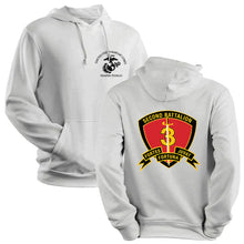Load image into Gallery viewer, 2nd Bn 3rd Marines USMC Unit hoodie, 2dBn 3rd Marines logo sweatshirt, USMC gift ideas, Marine Corp gifts women or men, USMC unit logo gear, USMC unit logo sweatshirts 
