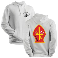 Load image into Gallery viewer, 3rd Bn 8th Marines USMC Unit hoodie, 3rdBn 8th Marines logo sweatshirt, USMC gift ideas, Marine Corp gifts women or men, USMC unit logo gear, USMC unit logo sweatshirts
