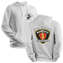 Load image into Gallery viewer, 1st Battalion 3rd Marines Heather Grey Unit Logo Sweatshirt, 1st Battalion 3rd Marines Heather Grey Unit Logo Hoodie
