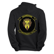Load image into Gallery viewer, Headquarters &amp; Headquarters Support Squadron Yuma Marines Unit Logo Black Sweatshirt, HQ &amp;HQS Yuma Marines Unit Logo Black Hoodie
