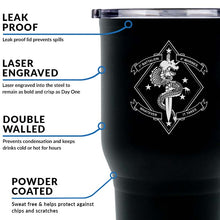 Load image into Gallery viewer, 1st Bn 4th Marines logo tumbler coffee cup travel mug 1/4
