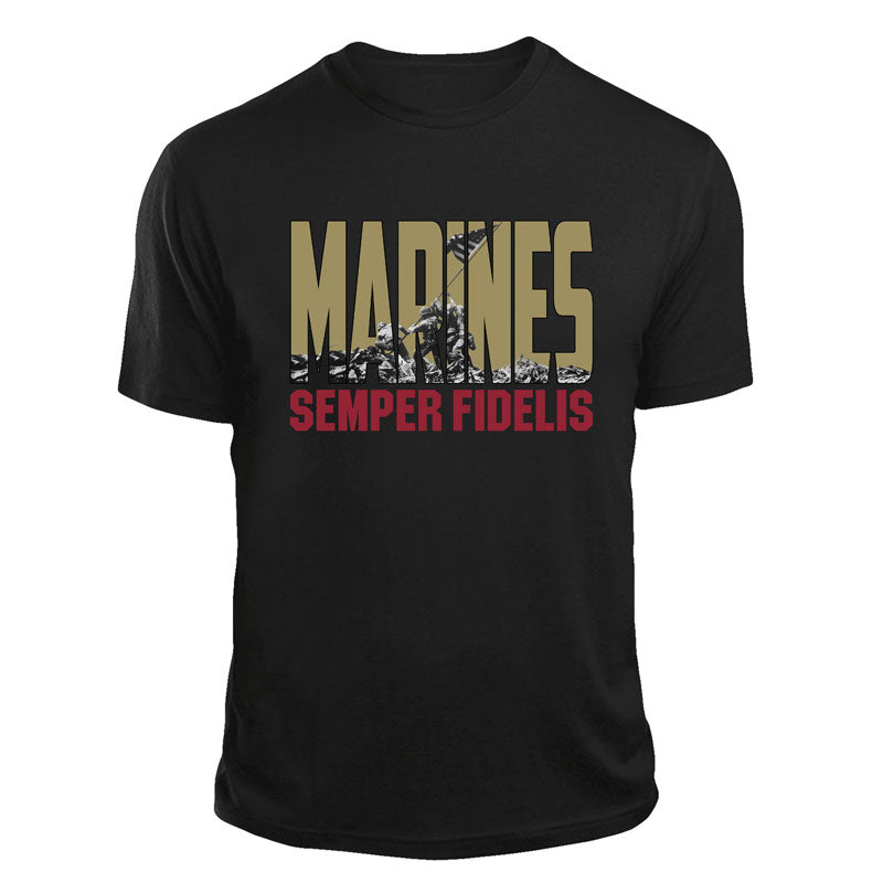Marines- Semper Fidelis- Iwo Jima T-Shirt