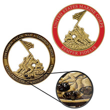 Load image into Gallery viewer, Iwo Jima Proof Challenge Coin with Sand
