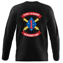 Load image into Gallery viewer, 2nd Bn 11th Marines USMC long sleeve Unit T-Shirt, 2nd Bn 11th Marines logo, USMC gift ideas for men, Marine Corp gifts men or women 
