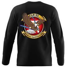 Load image into Gallery viewer, Combat Logistics Battalion 31 Long Sleeve T-Shirt, CLB-31 unit t-shirt, USMC CLB-31, Combat Logistics Battalion 31 t-shirt, 31st Marine Expeditionary Unit Long Sleeve Black T-Shirt

