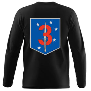3rd MSOB USMC long sleeve Unit T-Shirt, 3rd MSOB logo, USMC gift ideas for men, Marine Corp gifts men or women 3rd Marine Special Operations Battalion