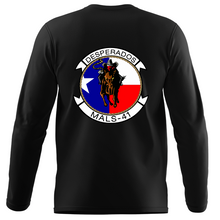 Load image into Gallery viewer, Marine Aviation Logistics Squadron 41 (MALS-41) USMC long sleeve Unit T-Shirt, MALS-41 logo, USMC gift ideas for men, Marine Corp gifts men or women MALS-41a
