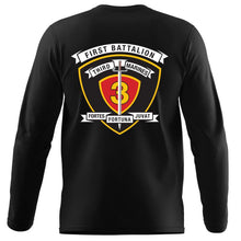 Load image into Gallery viewer, 1st Bn 3rd Marines USMC long sleeve Unit T-Shirt, 1st Bn 3rd Marines logo, USMC gift ideas for men, Marine Corp gifts men or women 1st Bn 3rd Marines
