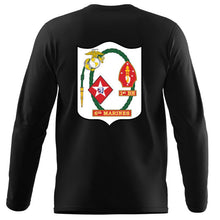 Load image into Gallery viewer, 1st Bn 6th Marines USMC long sleeve Unit T-Shirt, 1st Bn 6th Marines logo, USMC gift ideas for men, Marine Corp gifts men or women 
