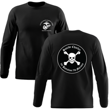 Load image into Gallery viewer, 1st Bn 7th Marines Suicide Charley USMC long sleeve Unit T-Shirt, 1st Bn 7th Marines Suicide Charley logo, USMC gift ideas for men, Marine Corp gifts men or women 

