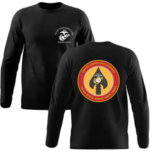 Load image into Gallery viewer, MSOB USMC long sleeve Unit T-Shirt, MSOB logo, USMC gift ideas for men, Marine Corp gifts men or women Marine Special Operations Battalion
