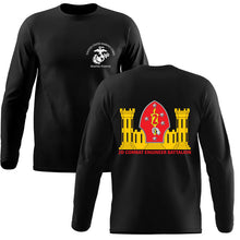 Load image into Gallery viewer, 2nd CEB USMC long sleeve Unit T-Shirt, 2nd CEB logo, USMC gift ideas for men, Marine Corp gifts men or women
