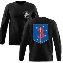 Load image into Gallery viewer, 3rd MSOB USMC long sleeve Unit T-Shirt, 3rd MSOB logo, USMC gift ideas for men, Marine Corp gifts men or women 3rd Marine Special Operations Battalion
