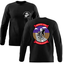 Load image into Gallery viewer, MWSS-174 USMC long sleeve Unit T-Shirt, MWSS-473 logo, USMC gift ideas for men, Marine Corp gifts men or women 
