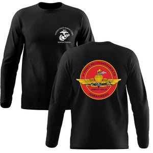 4th Force Reconnaissance Company USMC Unit Black Long Sleeve T-Shirt