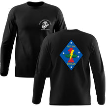Load image into Gallery viewer, 1st Tank Battalion Unit Logo Black Long Sleeve T-Shirt
