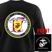 Load image into Gallery viewer, CLR-17 Marines Black Long Sleeve T-Shirt - USMC Unit
