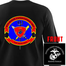 Load image into Gallery viewer, 26th Marine Expeditionary Unit Long Sleeve T-Shirt, 26th MEU unit t-shirt, USMC 26th MEU, 26th MEU t-shirt, 326th Marine Expeditionary Unit Long Sleeve Black T-Shirt
