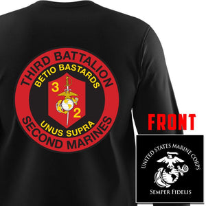 3d Bn 2d Marines Long Sleeve t-shirt-USMC Gifts for Women or Men