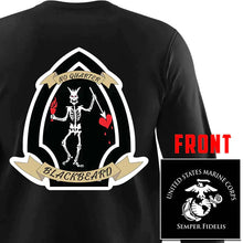 Load image into Gallery viewer, 1stBn 2nd Marines Bravo Company USMC long sleeve Unit T-Shirt, 1stBn 2nd Bravo Co Marines logo, USMC gift ideas for men, Marine Corp gifts men or women Bravo Company1stBn 2nd Marines

