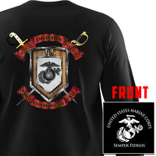Load image into Gallery viewer, CLB-15 USMC Unit Logo Black Long Sleeve T-Shirt, Combat Logistics Unit logo Black Long Sleeve T-Shirt
