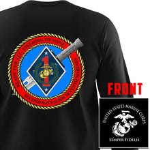 Load image into Gallery viewer, 2nd Bn 7th Marines USMC long sleeve Unit T-Shirt, 2nd Bn 7th Marines logo, USMC gift ideas for men, Marine Corp gifts men or women 2nd Bn 7th Marines 2d Bn 7th Marines 
