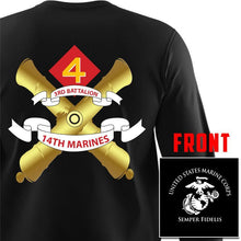 Load image into Gallery viewer, 3rd Bn 14th Marines Marines Long Sleeve T-Shirt, 3/14 unit t-shirt, 3rd battalion 14th Marines, 3rd Bn 14th Marines
