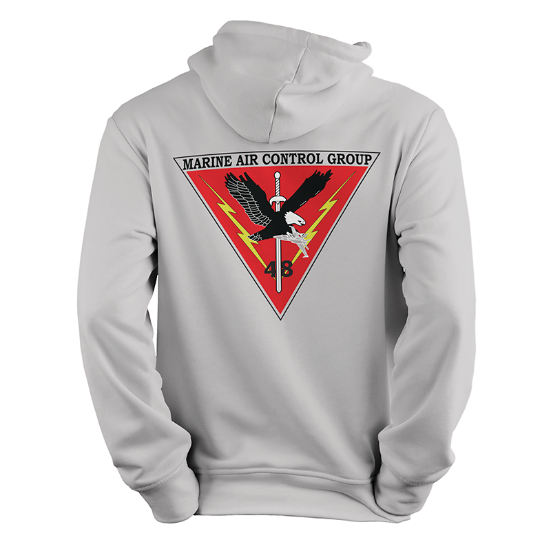 MACG-48 USMC Unit Hoodie Sweater Heather Grey