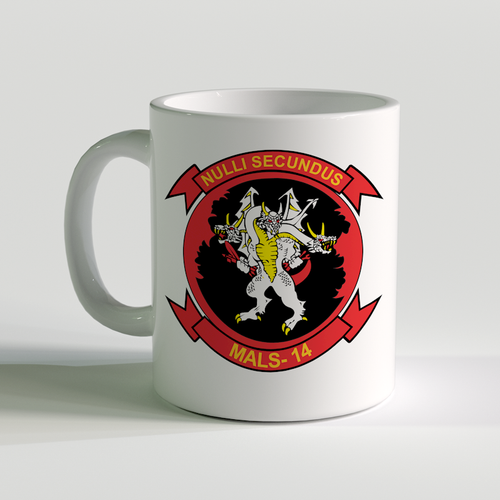 MALS-14 unit coffee mug, Nulli Secundus, USMC Unit Coffee Mug