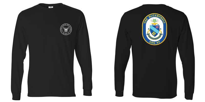 USS McCampbell Long Sleeve T-Shirt, DDG-85 t-shirt, DDG 85