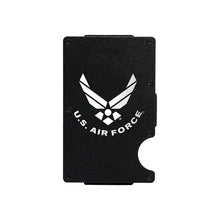 Load image into Gallery viewer, Metal RFID wallet Air Force wallet with money clip
