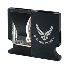 Load image into Gallery viewer, Metal RFID wallet Air Force wallet with money clip

