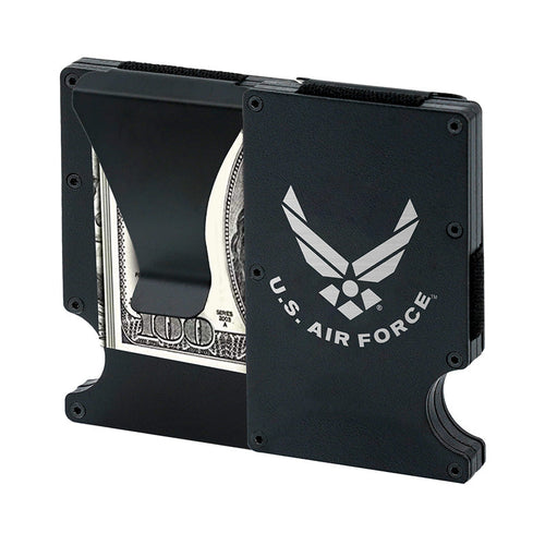 Metal RFID wallet Air Force wallet with money clip