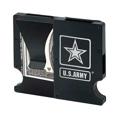Metal RFID wallet Army wallet with money clip