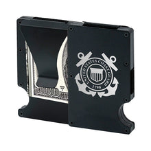 Load image into Gallery viewer, Metal RFID wallet Coast Guard wallet with money clip
