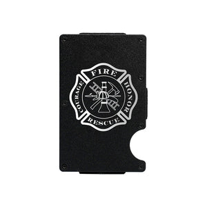 Metal RFID wallet Fire Fighter wallet with money clip