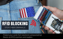 Load image into Gallery viewer, Full Color American Flag RFID Blocking Metal Wallet
