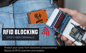 Leather USMC RFID Blocking Metal Wallet
