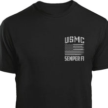 Load image into Gallery viewer, black USMC t-shirt
