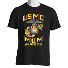 Load image into Gallery viewer, Proud USMC Mom Black Shirt

