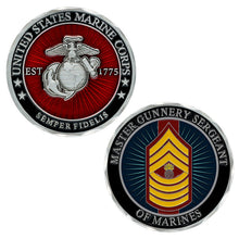 Load image into Gallery viewer, Master Gunnery Sergeant Of Marines, USMC MGySgt Coin, USMC MGySgt Rank Coin

