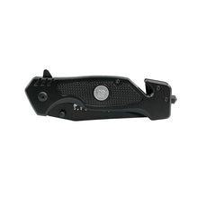 Load image into Gallery viewer, Black Stainless Steel USN Tactical Rescue Knife
