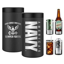 Load image into Gallery viewer, 4 in 1 US Navy Can Cooler Universal Koozie
